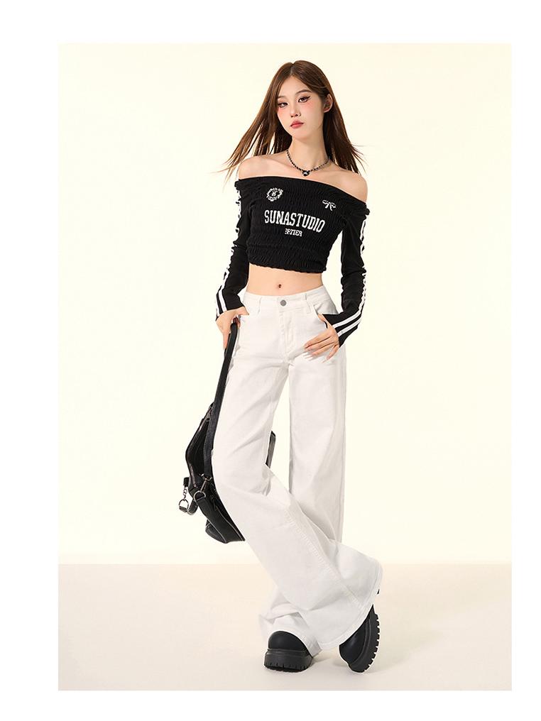 Women's Low Waist Flared Jeans - Spring/Summer 2025 Retro Slim Fit