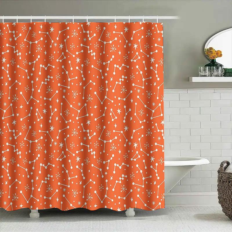 Shower Curtain Set Waterproof Farmhouse Rustic Pattern Bathroom Decor Fabric Backdrop Vintage Country Home Decor