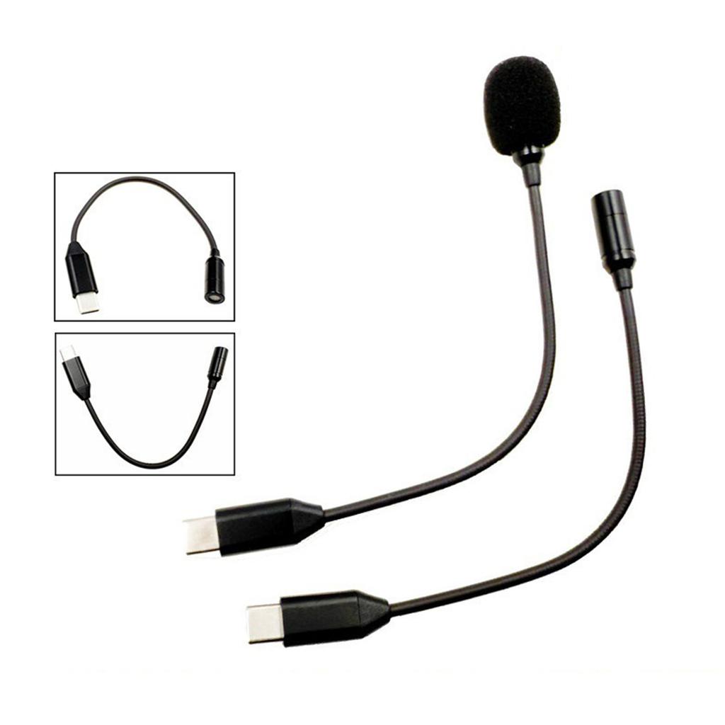 USB C Computer Microphone for Type C Phone/Tablet/PC Video Recording Microphone With Flexible Neck Recording for Vlog