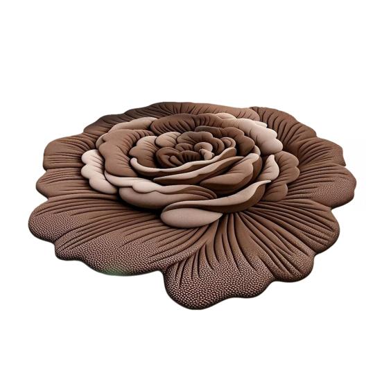 Килимок для підлоги Нековзкий Килим з квітковим візерунком 3D Реалістичний візерунок Килимок для ванної Супервбираючий Килимок для душу Швидкосохнучий М'який килим