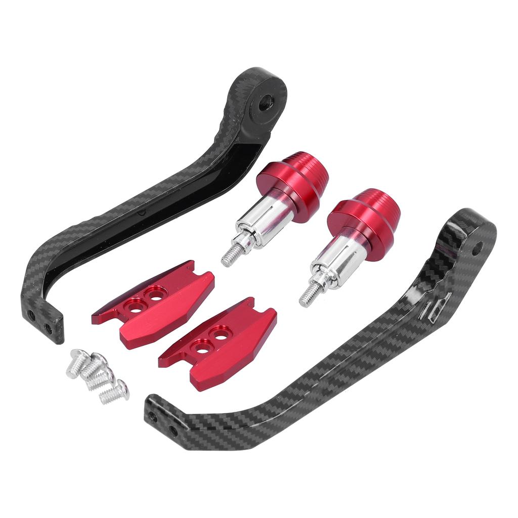 Motorrad Lenkerschutz Carbonfaser-Stil Aluminiumlegierung Universal 22mm0.87inRot