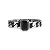 Anonymous Artisan Oldschool Chain Onyx Ring