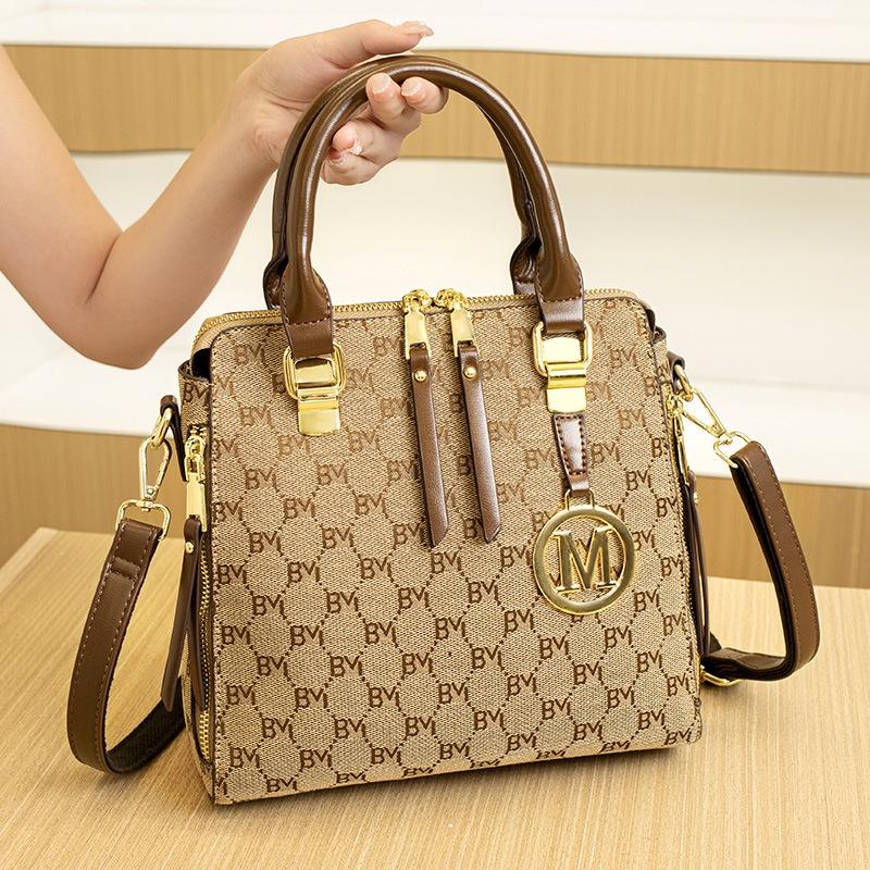 Classic printed women's bag portable square bag autumn new trendy mother bag simple and fashionable versatile messenger bag