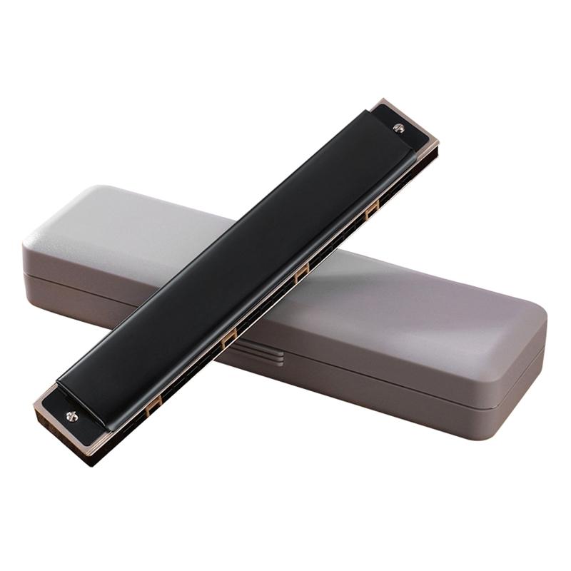24-Hole Professional Harmonica for Beginner, Diatonic Double Tremolo Harmonica Fit for Adults Music Student Teacher Gift