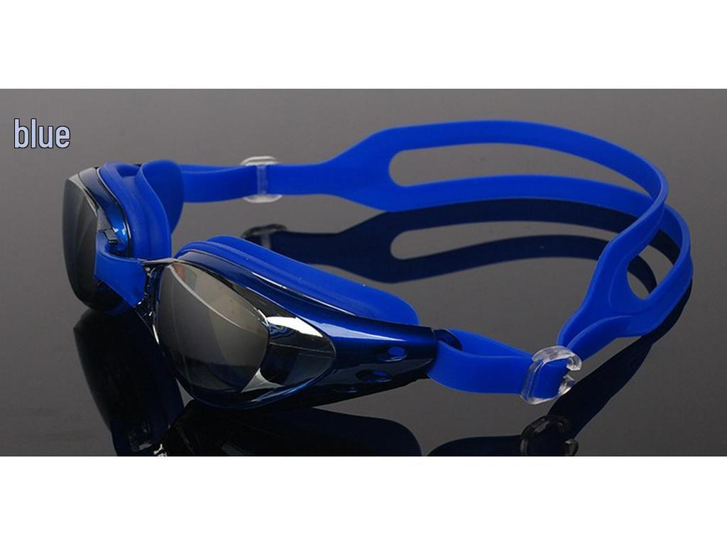 High-Definition Anti-Fog Electroplated Swimming Goggles with Silicone Straps