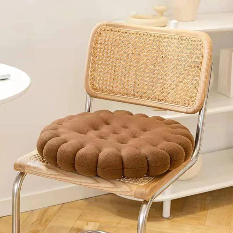 Inventive Thickened Biscuit Office Chair Cushion Lovely Living Room Space Bedroom Space Decorative Throw Pillows Sofa Back Cushion Tatami Pad