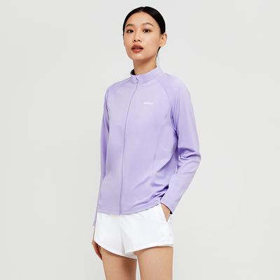 BARREL Women'S Essential Relax Fit Zip-Up Rash Guard Lavender (B4Swwzr002Lav)