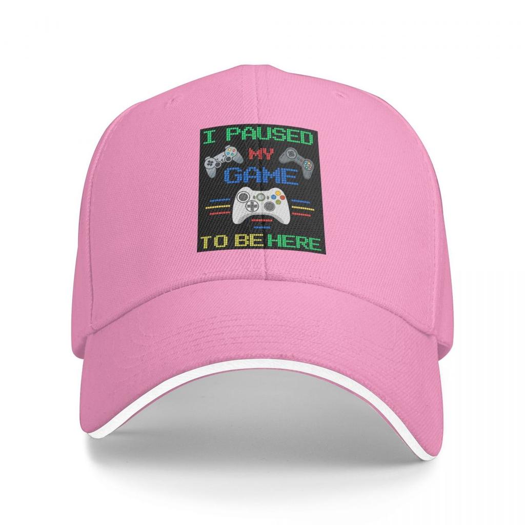 I Paused My Game To Be Here Game Controller Baseball Caps Snapback Baseball Hats Breathable Casual Casquette for Men And Women