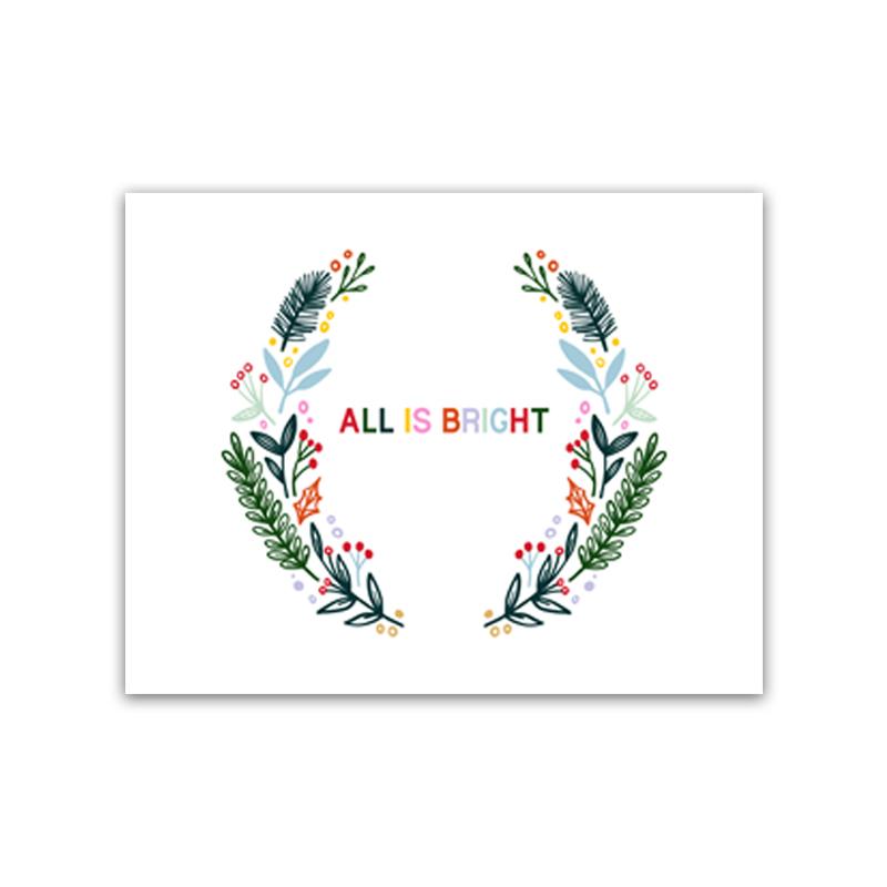 

Christmas Gift Wall Art Decor New Year Holiday Poster Canvas Painting Nordic Retro Snowflake bell Prints Pictures Kid Room Decor 21x30cm No Frame