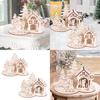 Elegant Nordic 3d Wooden Christmas Tree House Puzzle Delightful Tabletop Decor