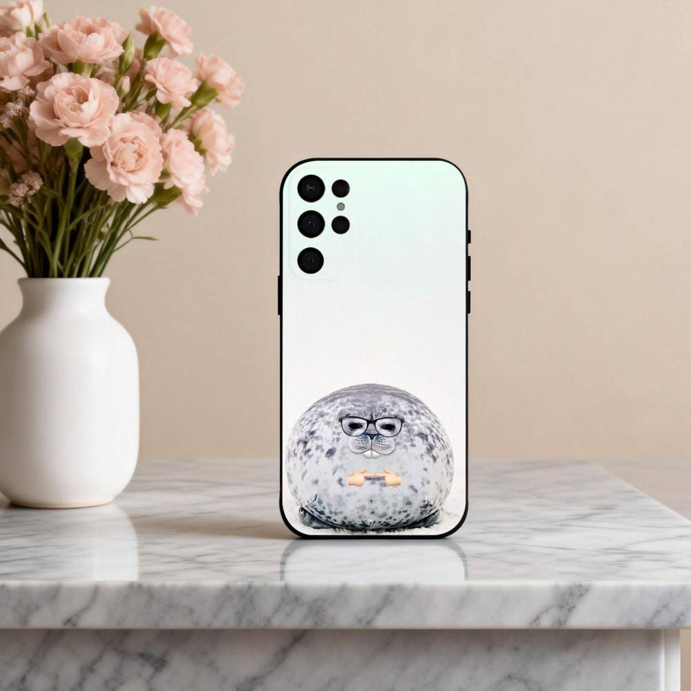 S-Seal F-Funny C-Cute Phone Case For Samsung S25,S24,S21,S22,S23,S30,Ultra,S20,Plus,Others Soft Black Case