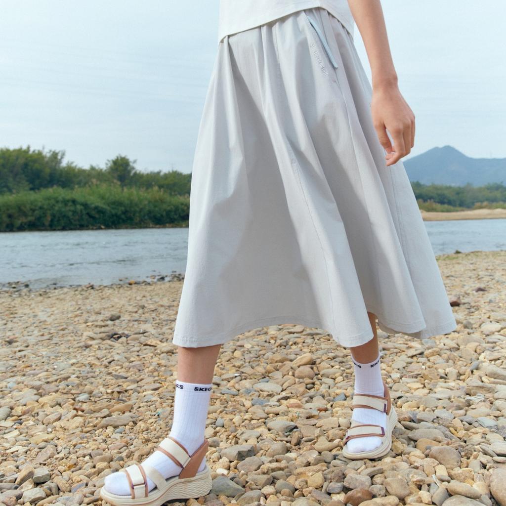 Skechers Outdoor Series Moisture-Wicking Quick-Dry Woven Casual Long Skirt Women skirts P226W125-02BX