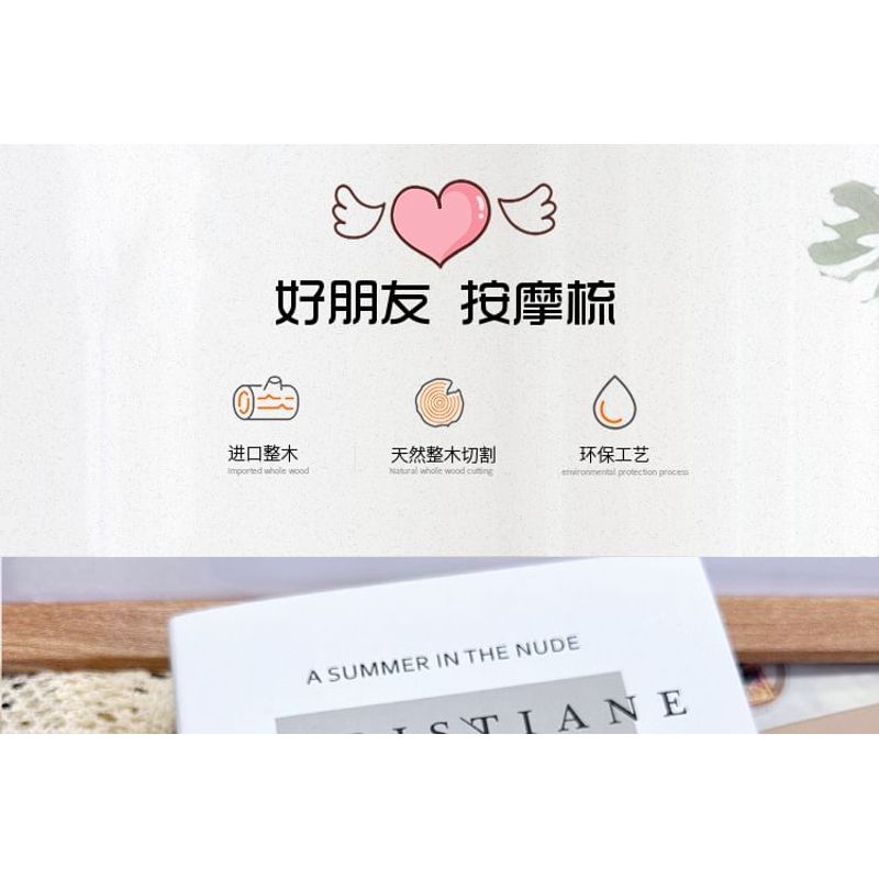 Vaje - Bären Holz Kopfhautmassagekamm