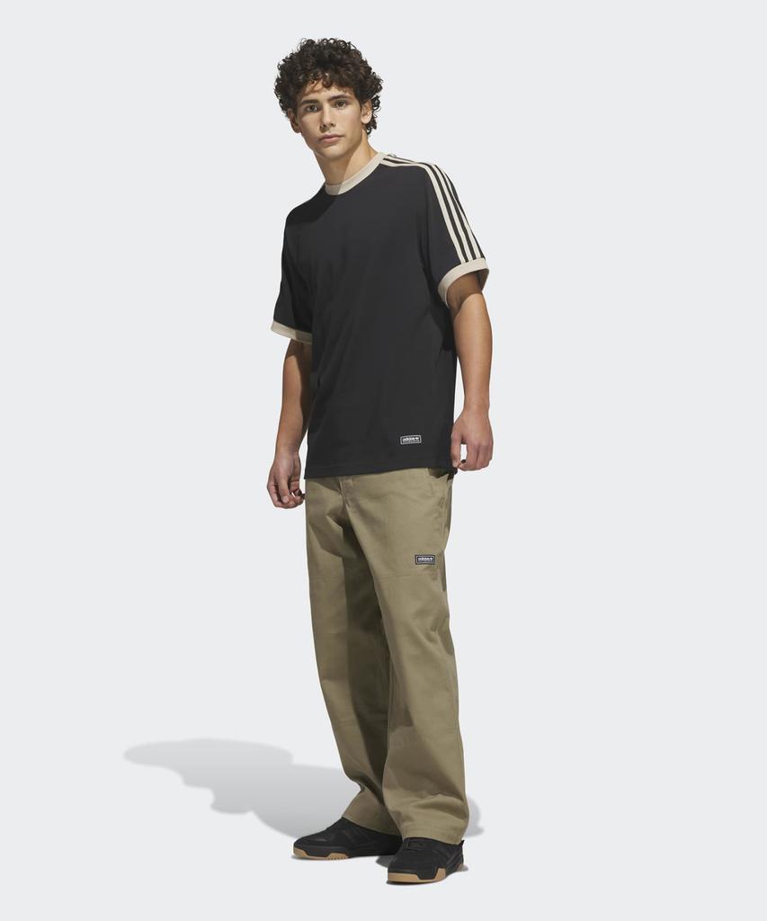 ADIDAS Skateboarding Ringer T-Shirt - Black:Khaki / Ks4343