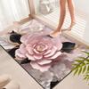 Elegant 3D Printed Memory Foam Bathroom Mat with Non-slip Design