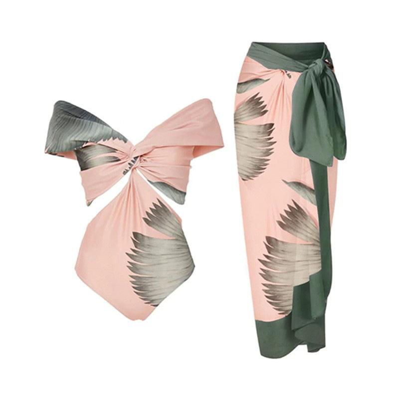 

Купальник женский фиксированного издания многоцветный с принтом купальник платье с запахом купальник XL