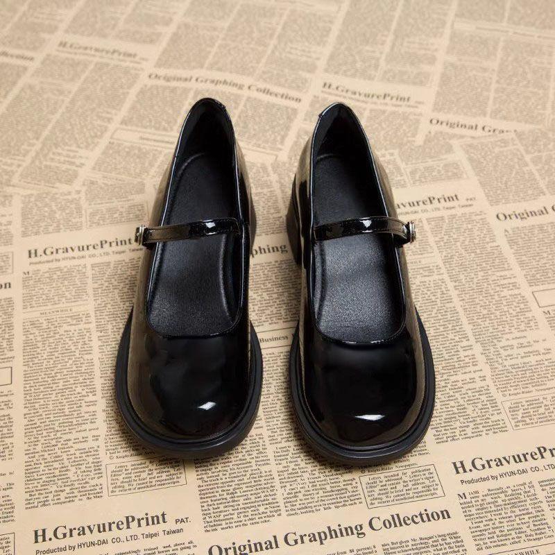 British style retro Mary Jane small leather shoes women's spring and summer new versatile light mouth with skirt jk uniform single shoes
