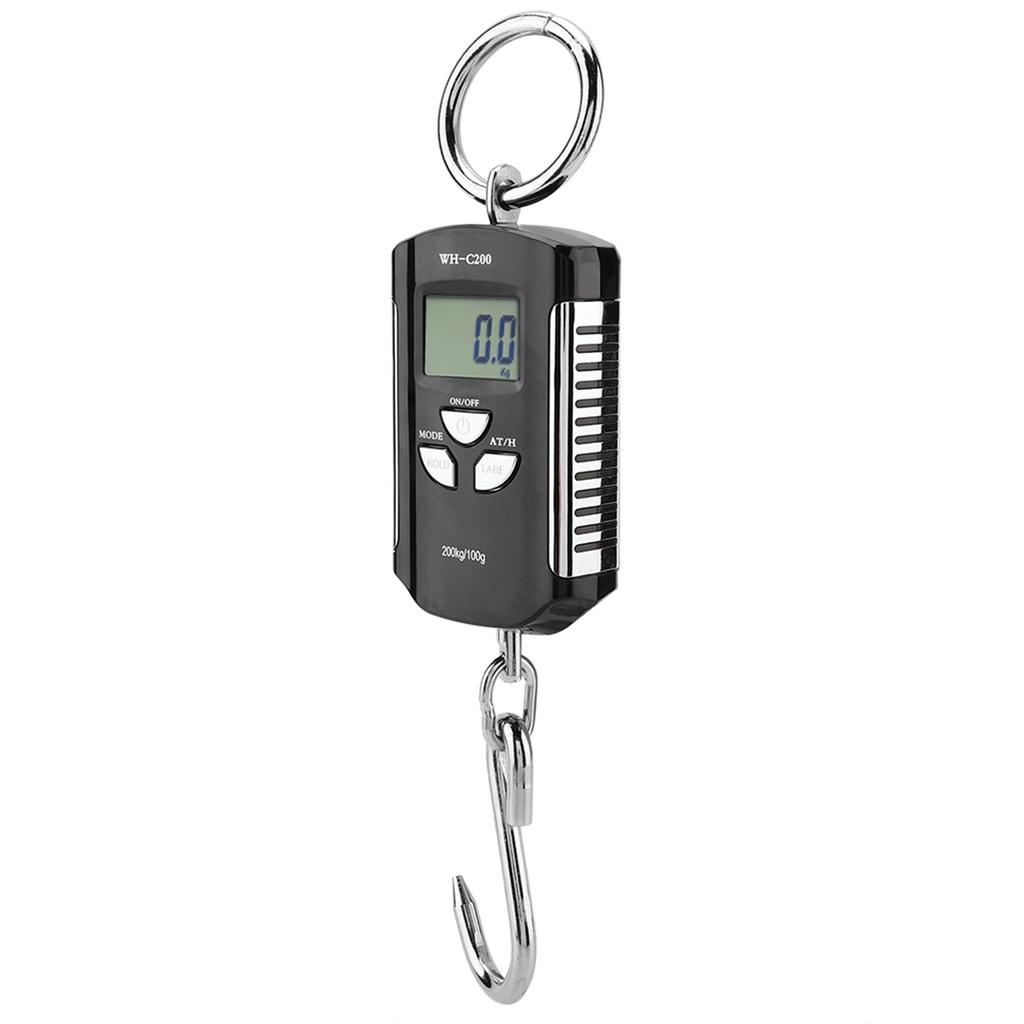 Portable Electronic Hanging Scale Digital LCD Backlit Display KgCelsiuslbCelsiusJIN 200KG WCelsiusHook