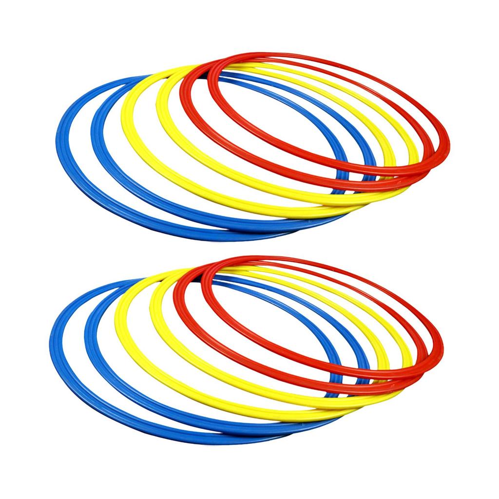 12 Agility Training Rings As And Coordination for Fast Footwork. Made of Wear-resistant PVC.