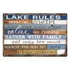 Lake House Posters Vintage Metal Tin Signs Decor Rustic Plaque Metal Plate Wall Art Decor for Living Room