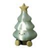 Detachable Cartoon Tree Ornament 3D Printed Christmas Figurine, Cute Smiling Face Storage Miniature Holiday Decorations Desktop Ornament,