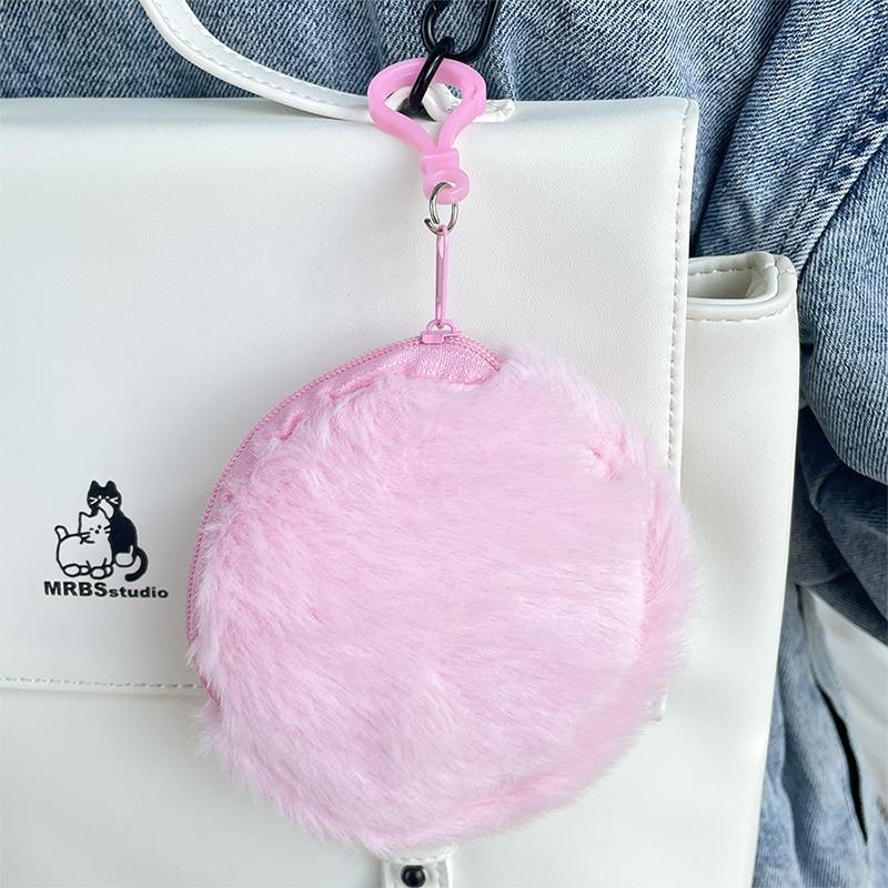 Plüsch-Geldbörse, Mini-Geldbörse, tragbare Münztasche, Schlüsselanhänger, Anhänger, Kopfhörer-Organizer, Datenkabel, Lippenstift-Aufbewahrung
