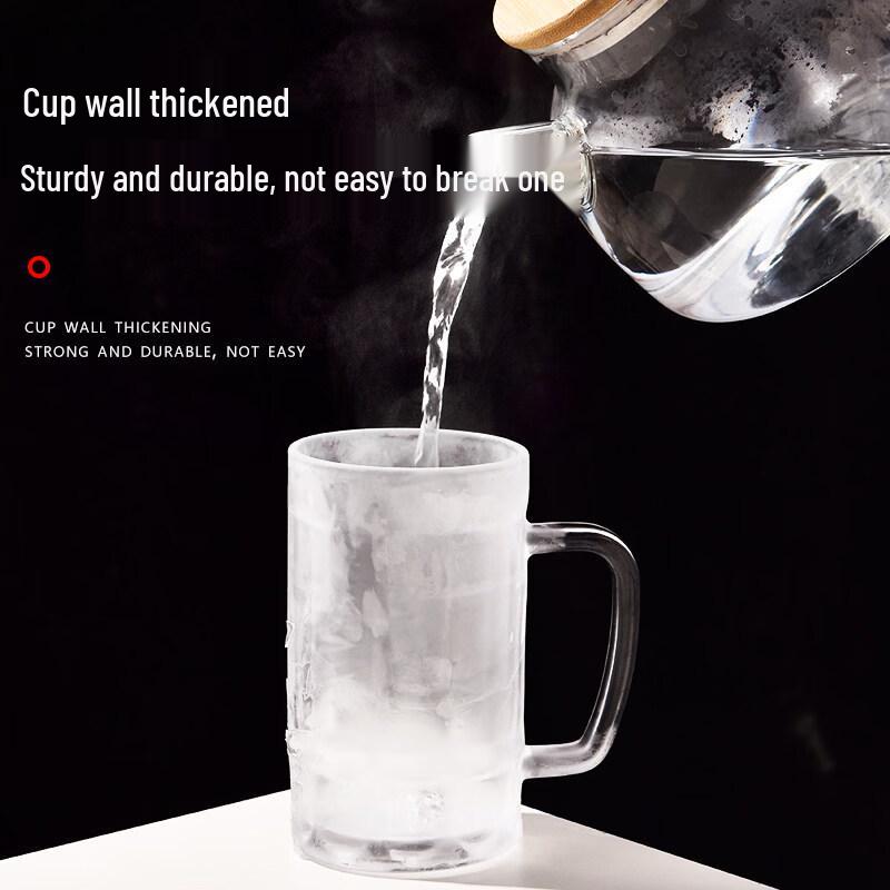 ZISIZ Handmade Glass Beer Mug