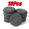 10Pcs Car Detailing Applicator Pads Microfiber Round Foam Sponges Soft Wax Polish Cleaning Tools