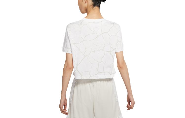 Nike Crop Tops Women's White Crew Neck Moderate DD0838-100