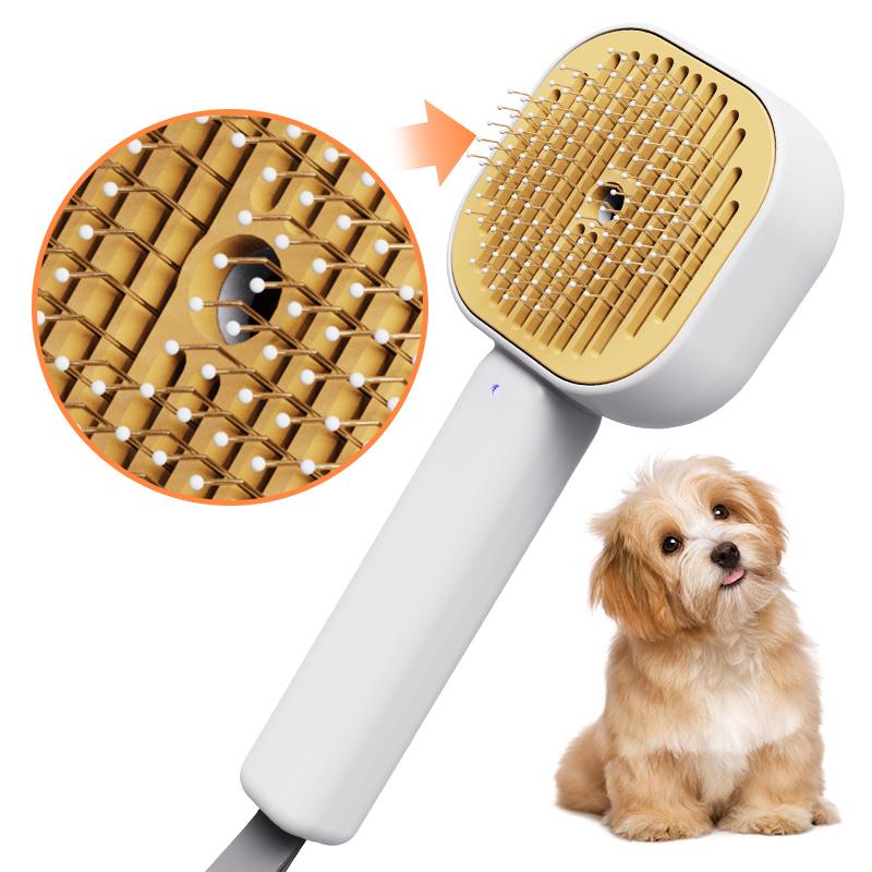 Cat Steam Brush, 3 In1 Pet Grooming Comb  2-in-1 Spray Comb for Gentle Detangling, Anti-Static Grooming & Skin Massage
