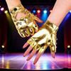 1 Paio di Guanti Punk da Donna a Mezza Dita con Borchie e Rivetti per Spettacoli di Danza e Moda