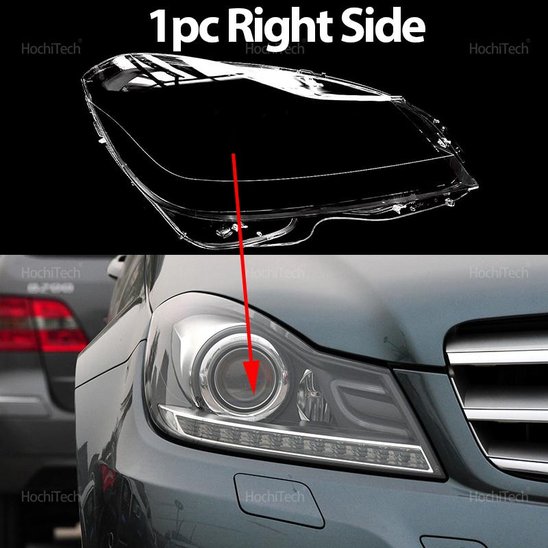 For Mercedes Benz C Class W204 2011-2014 C180 C200 C260 Headlight Cover Car Headlamp Lens Glass Replacement Front Lamp Shade