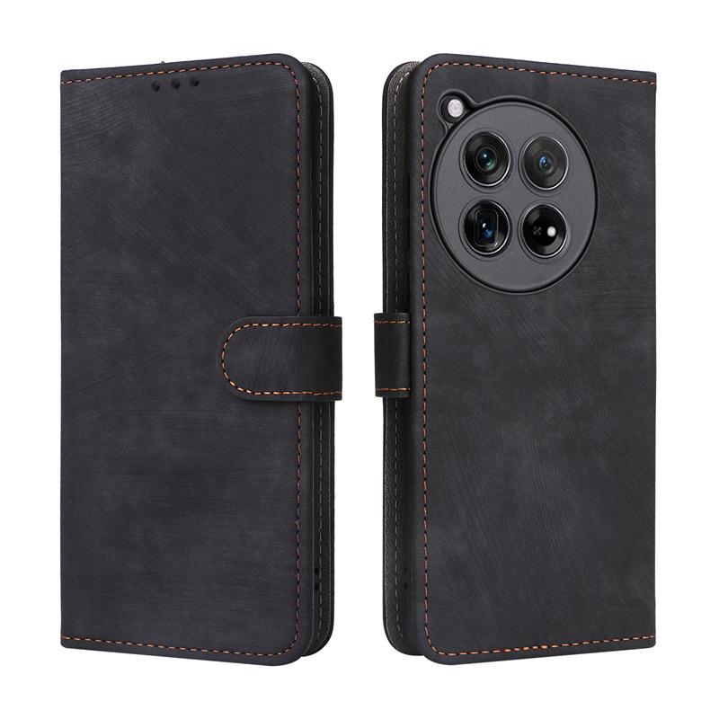 OnePlus 12R/OnePlus Ace 3 5G Leather Phone Case with Card Holder, Stand, and Lanyard.