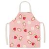 Children's and Adult Strawberry Print Waist Apron - Parent-Child Match, Sleeveless Coverall