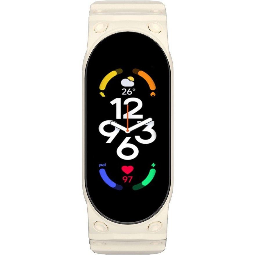 Silicone Strap for Xiaomi Mi Band 5/6/7/7 NFC, Beige