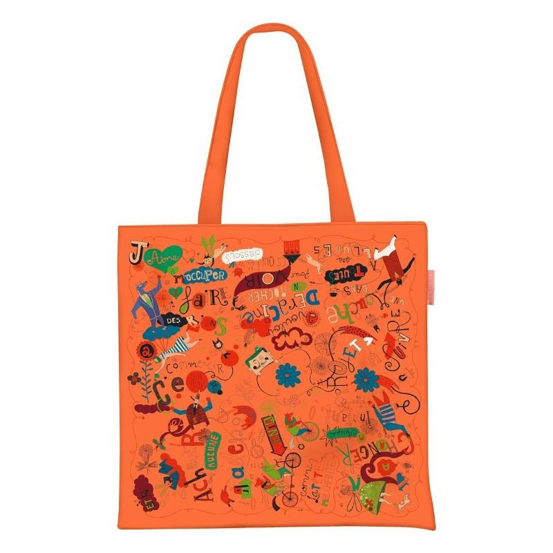 Printed Canvas Bag Women's Hand Bag Large Capacity Student Tutoring Shoulder Bag