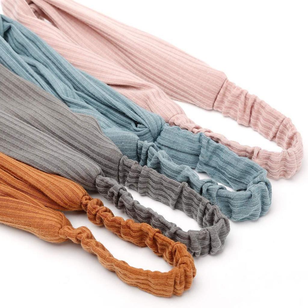 8PCS Cross Tied Headband for Women Face Cleansing Hair Band Set High Elasticity Sports Sweat Absorbing Head Tie