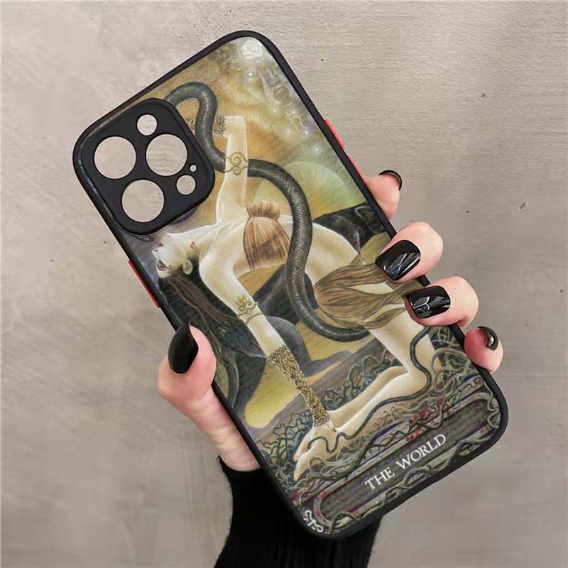 Gotická upírska tarotová obálka na telefón matná priehľadná Pre iphone 7 8 11 12 13 plus mini x xs xr pro max kryt