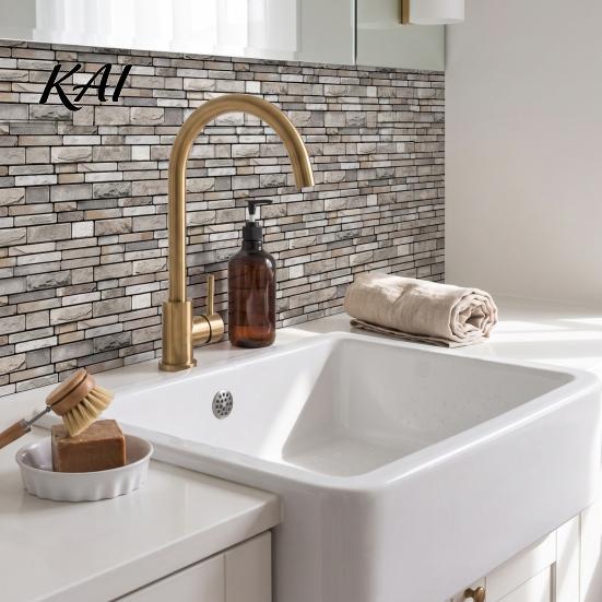 Removable Wall Covering Peel And Stick Backsplash, 3D Brick Panels, Self Adhesive Interior Decoration Materials Tile, Faux Stone Wallpaper,