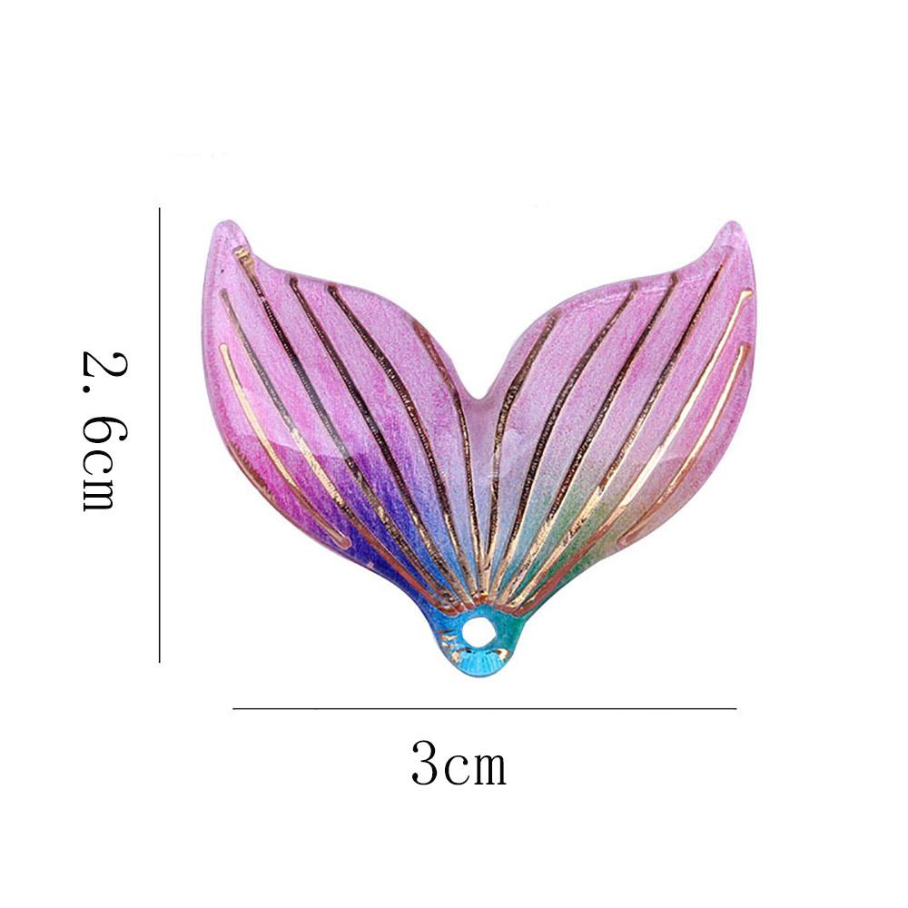 

3 Pcs/Pack Gradient Mermaid Tail Pendant With Multicolor Resin Plane For DIY Bracelet Hair Earring Backpack Keychain Hanging Ornament Decor Pink