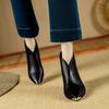 Fashion NEW Autumn/Winter Women Boots Pointed Toe Kitten Heel Shoes Genuine Leather Shoes for Women Elegant Ankle Boots Zip Modern Boots