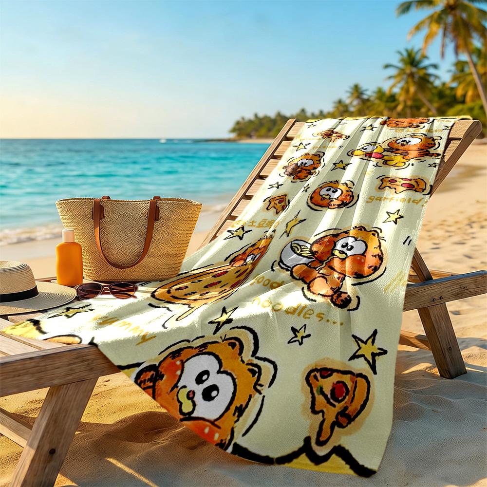 Garfield Beach Towel Soft Durable Quick-Dry Comfortable Lightweight Suitable for Swimming, Gym, Camping, Yoga Vacation