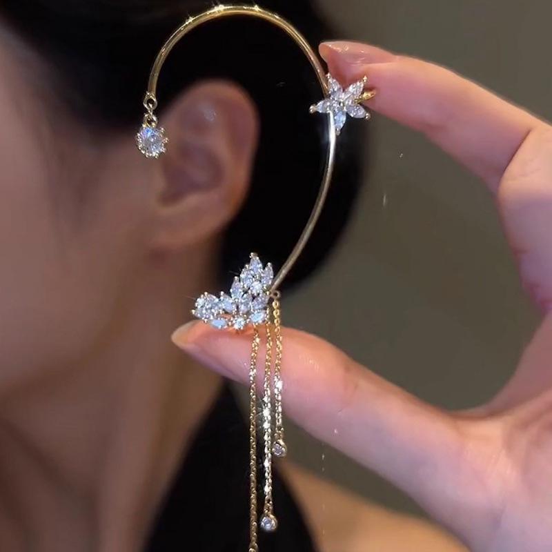 2026 Star Leaf Tassel Earmuff Earrings: Multi-functional Jewelry