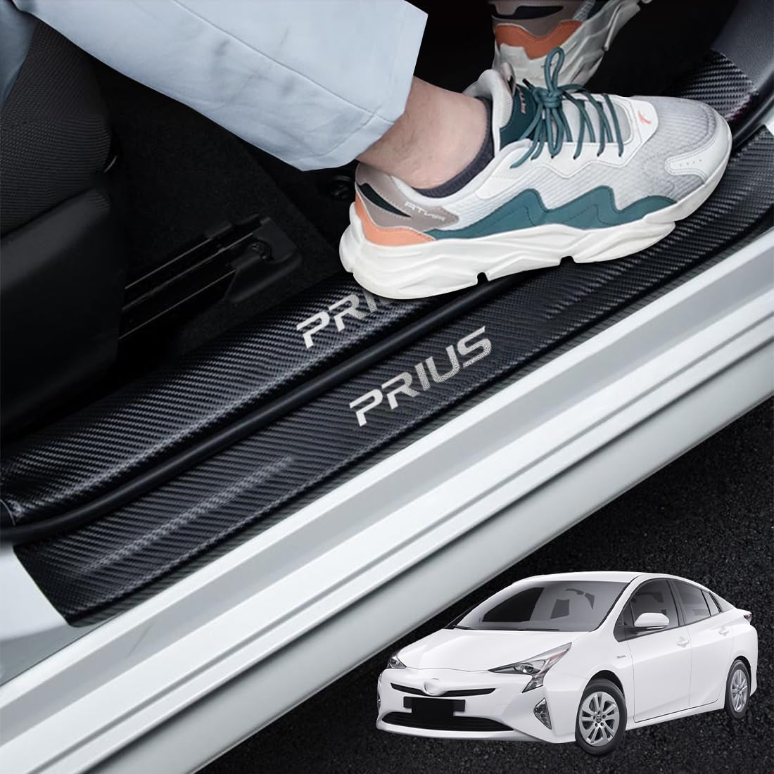 

GOODGOODCAR Latest Prius 50 Series 60 Series Side Step Guard, Scuff Plate, Suitable for silver color серебряный