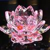 1pc Handcrafted Crystal Lotus Ornament For Home Decor And Desk Cabinet Decoration