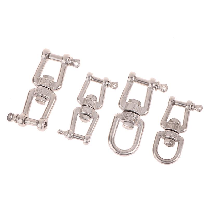 1Pc Swing Sand Bag Yoga Hammock 304 Stainless Steel Double Ended Swivel Hook Ring Connector For Hanging Chair