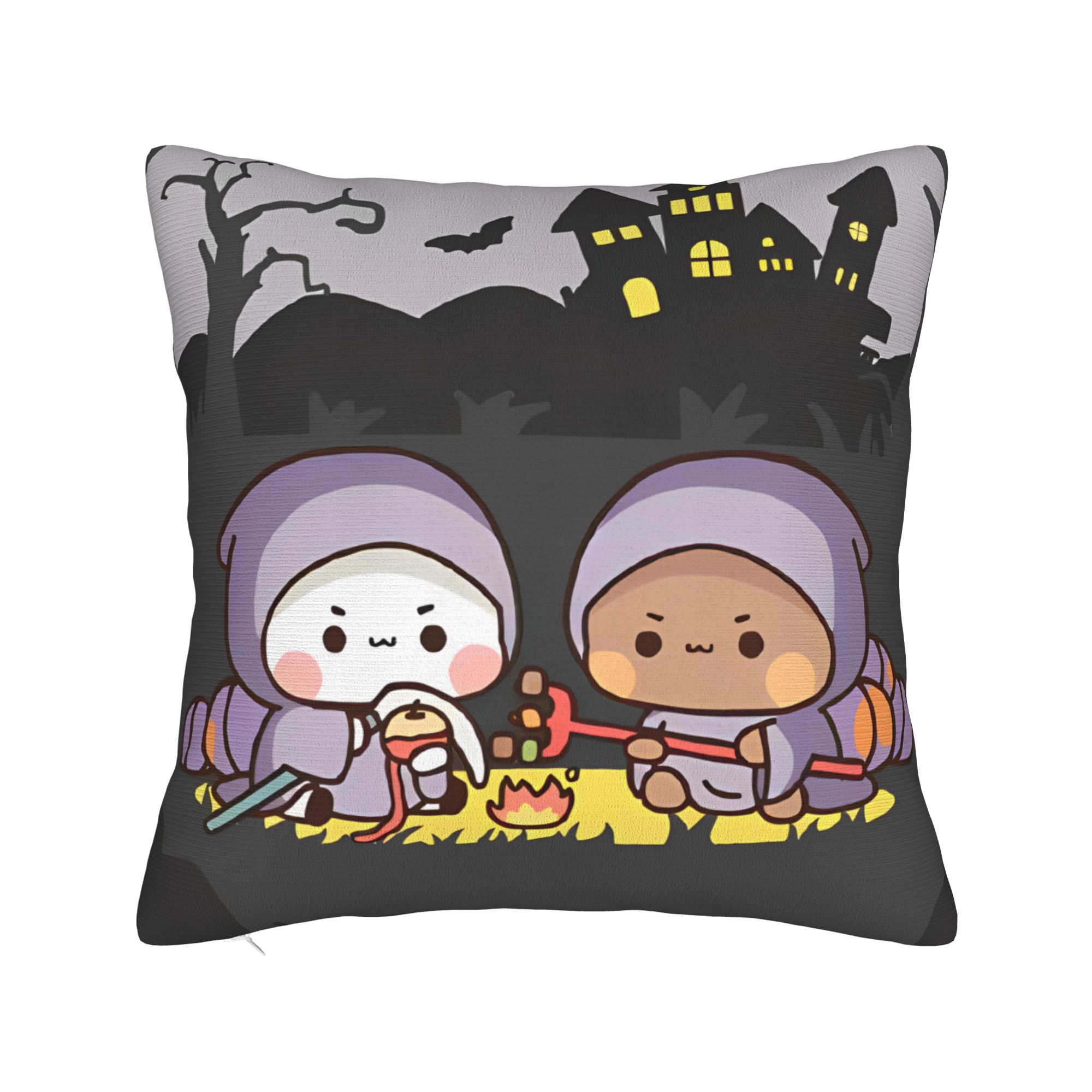 

Bubu Dudu Halloween Square Pillow Cases Cushion Cover Awesome Zippered Decor Pillowcase for Car 4545cm 30x30cm 12x12in