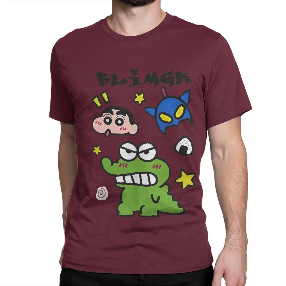 Crayon Shin-chan T-shirts voor Mannen Vrouwen Japanse Anime Vrijetijd Puur Katoen T-shirt Korte Mouw T-shirts Originele Tops