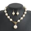 European and American Simple Diamond-encrusted Imitation Pearl Necklace Atmospheric Short Collarbone Chain Necklace