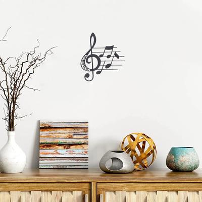 Wanddekoration mit Violinschlüssel und Musiknoten – Wandkunst aus Eisen zum Aufhängen, stilvolles Kunsthandwerk aus Eisen, Wandaufkleber und Kunstwerke zur Heimdekoration
